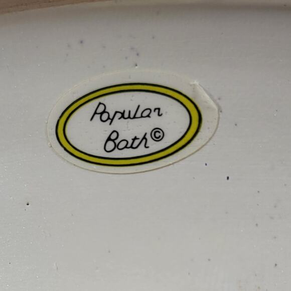 Popular Bath Maddie Waste Basket 10" Cream Floral Resin Raised Design Trash Can - Picture 5 of 14